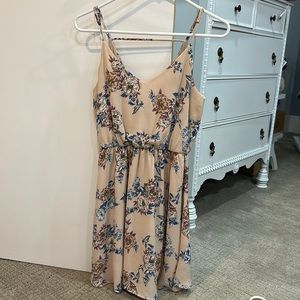 Pastel pink floral mini dress from Nordstrom.